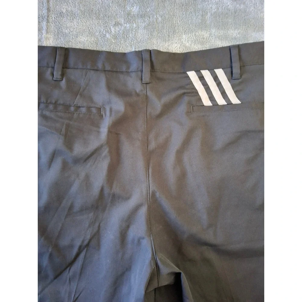 Adidas Golf Shorts Mens 40 Black Flat Front Performance Athletic‎ Casual Summer